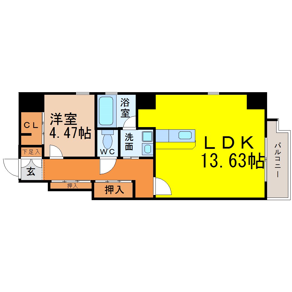 ＧプラスＨＯＮＭＡＣＨＩ（ジープラスホンマチ） 間取り