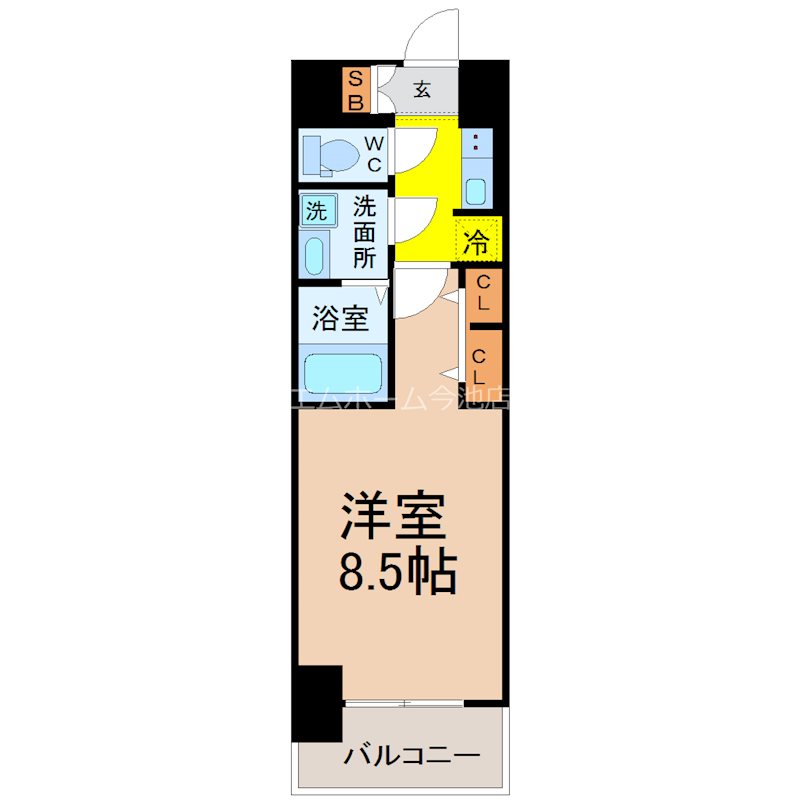 S-RESIDENCE黒川本通一丁目 間取り