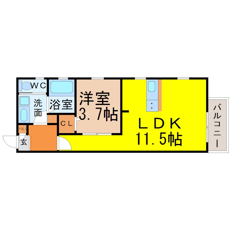 クラージュ本陣 間取り