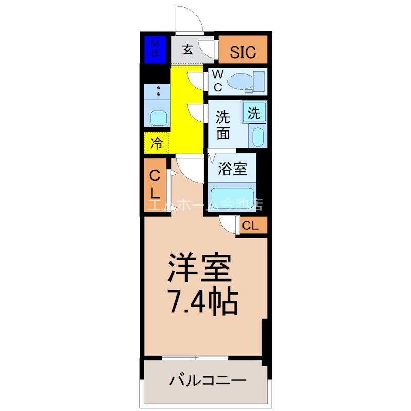 S-RESIDENCE高岳駅前awake 間取り