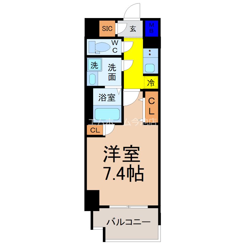 S-RESIDENCE高岳駅前awake 間取り