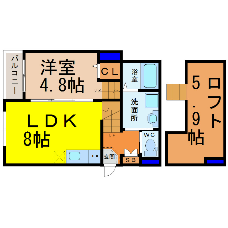 クレインハイツ本陣 間取り