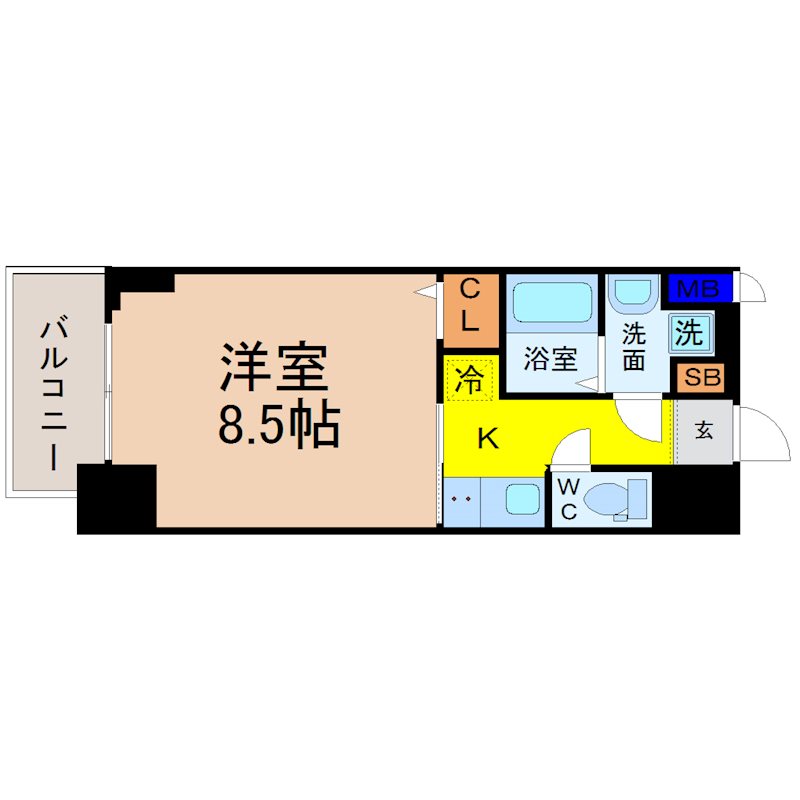 S-RESIDENCE平安通 間取り