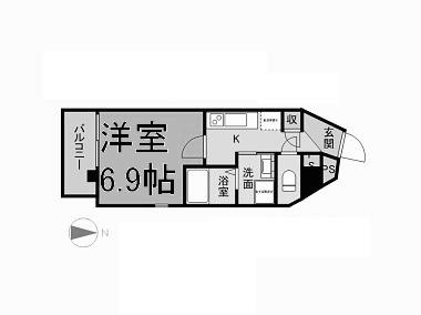 ＫマンションつるまいII 間取り