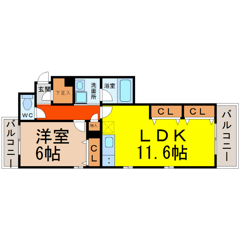 グランシャトゥ那古野 間取り