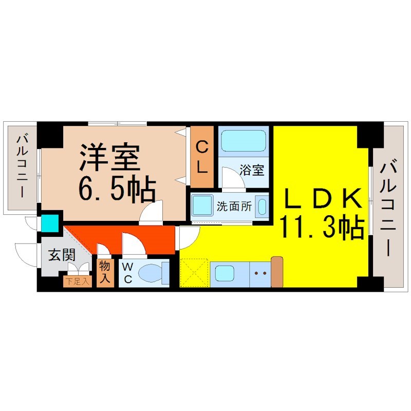 ＳＴ　ＰＬＡＺＡ　ＥＡＳＴ（エスティープラザイースト） 間取り