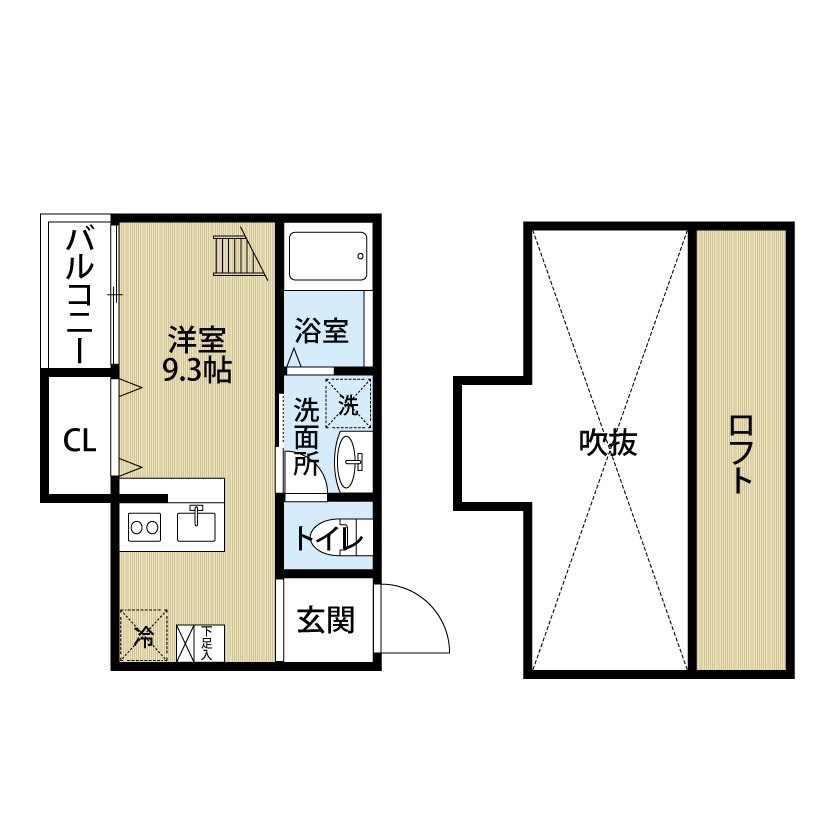 ｃｏｃｏｓｔｉｌｅ（ココスティーレ） 間取り