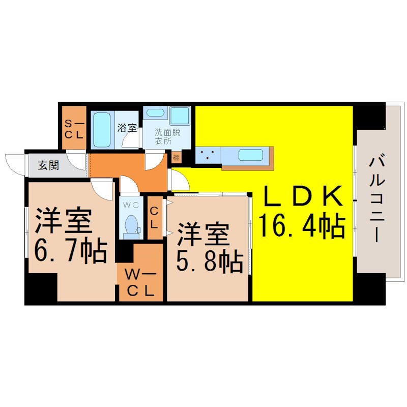 ラトゥール代官町ＷＥＳＴ 間取り