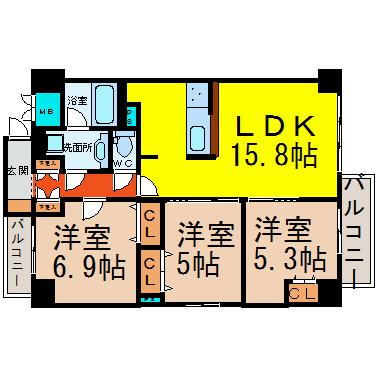 ラヴァーチェ徳川 間取り