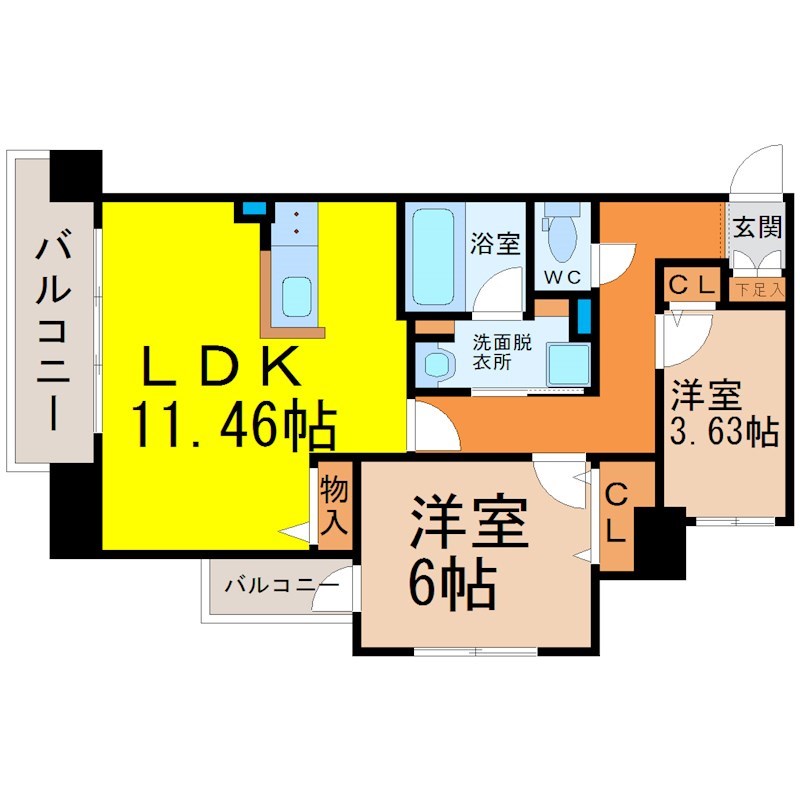 Ｋａｍｉｙａ　Ｂｌｄｇ東桜 間取り