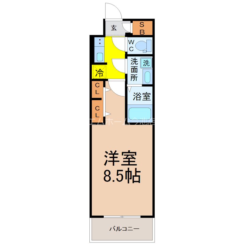 S-RESIDENCE黒川本通一丁目 間取り