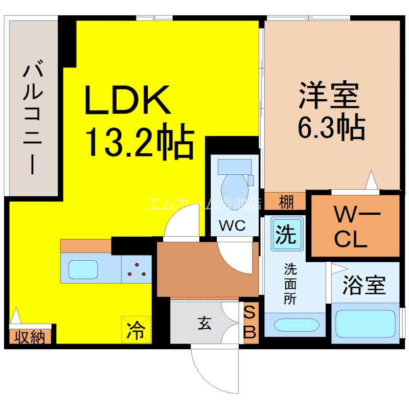 ソレイユ　A 間取り