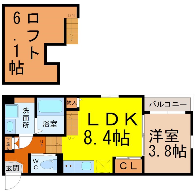 ハーモニーテラス靖国町Ｖ 間取り