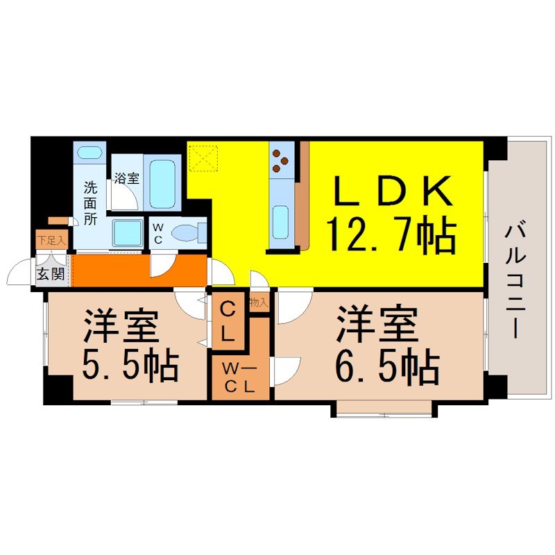 Ｌａ　Ｄｏｕｃｅｕｒ山王 間取り