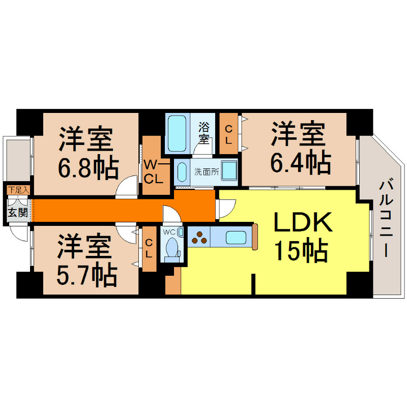 Ａｍｂｉｅｎｔｅ泉（アンビエンテ泉） 間取り