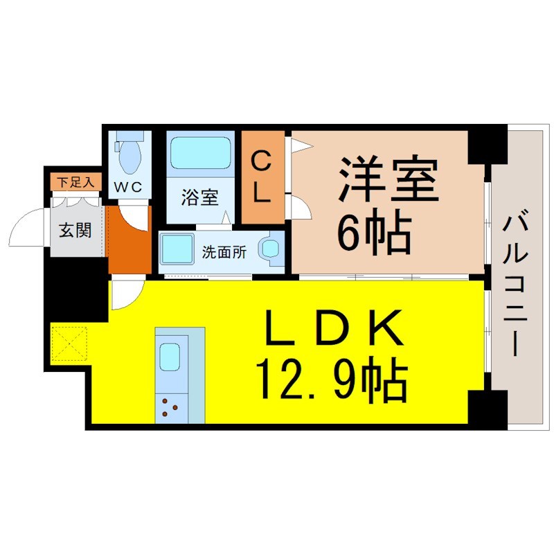 ディアレイシャス矢場町 間取り