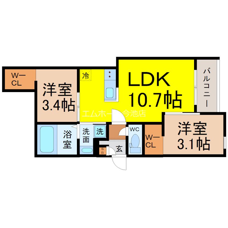 REGALEST妙音通Ⅱ 間取り