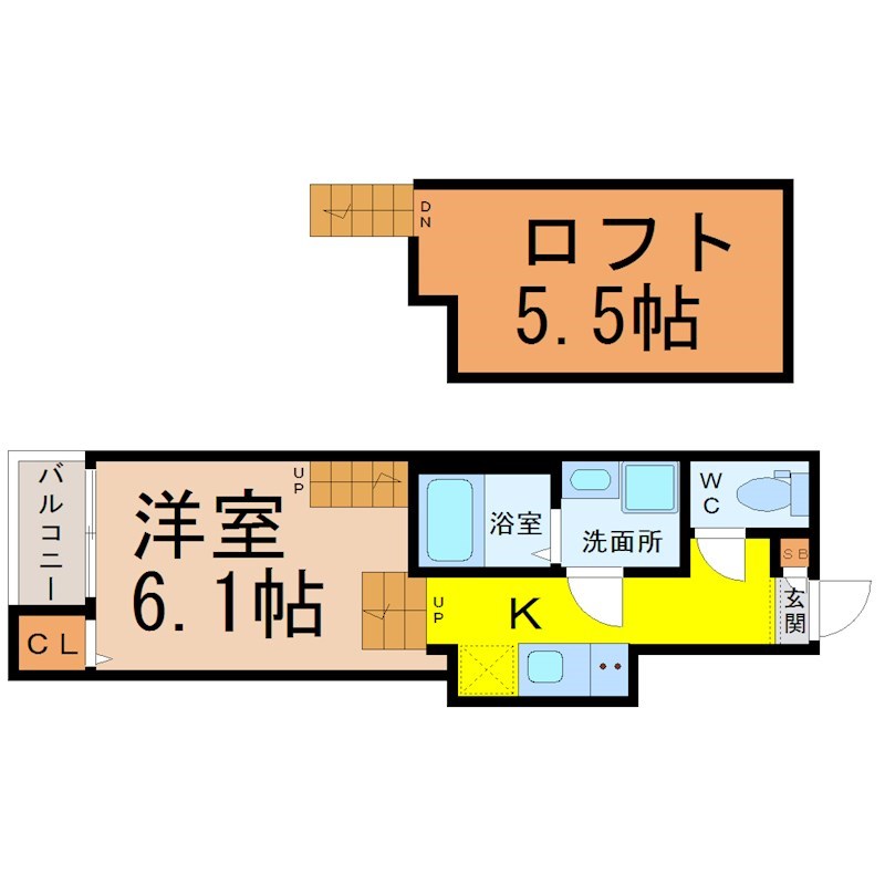 Felice Malva Takabata（フェリーチェマルヴァタカバタ） 間取り