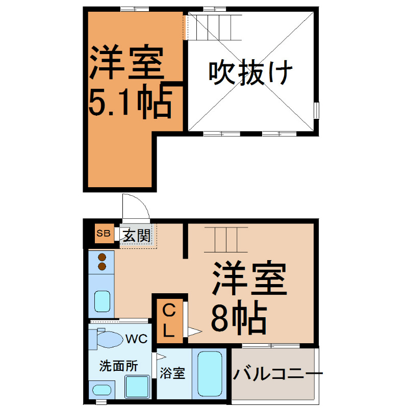 ＣｏｚｙＬｏｆｔ（コージーロフト） 間取り