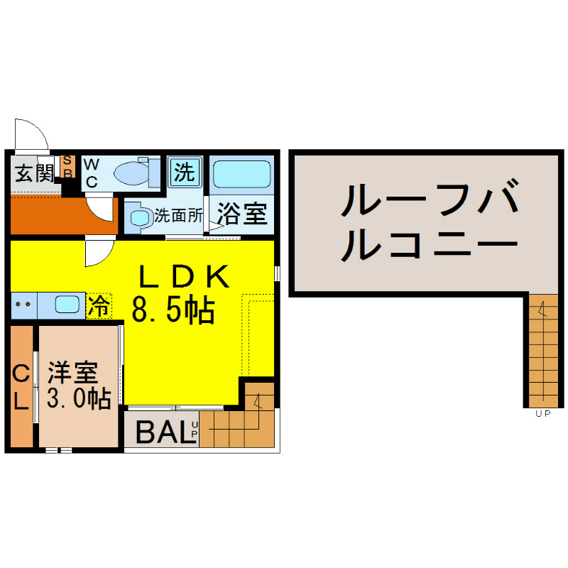 ＧＲＡＮＤＴＩＣ平安通 間取り