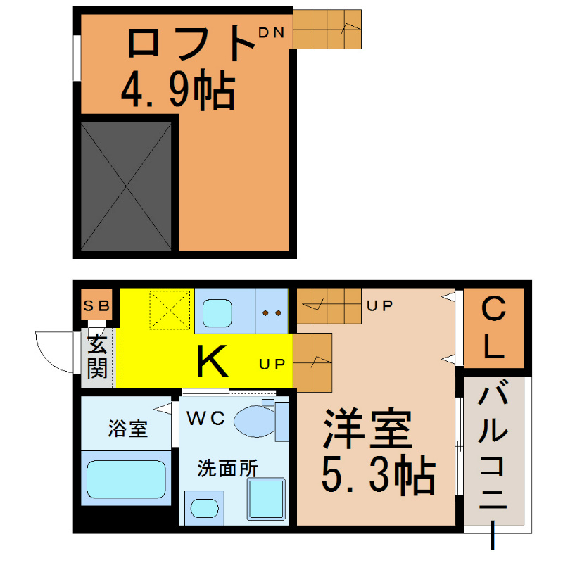 Ｔｒｉｐｌｅｔｔａ（トリプレッタ）  間取り