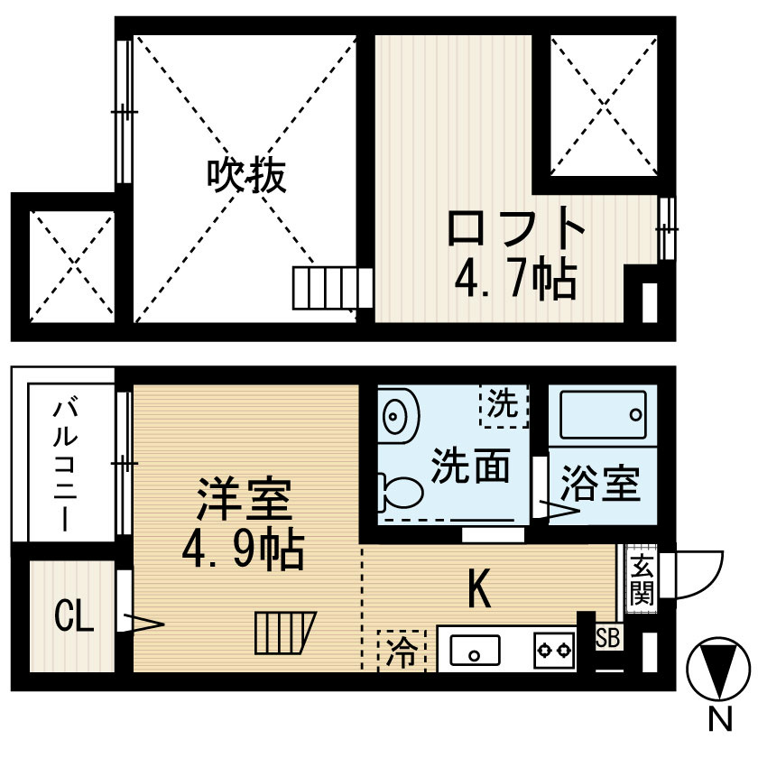 Housing Complex T2 間取り