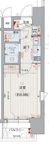 プレサンス名古屋駅前ヴェルロード 間取り