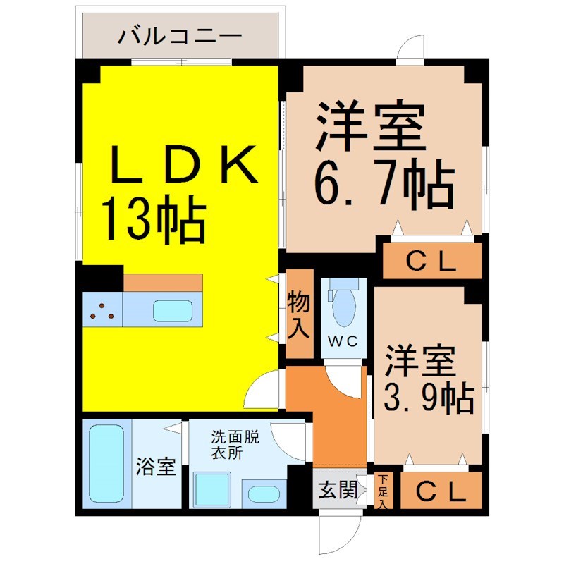 ヴェルム東別院 間取り