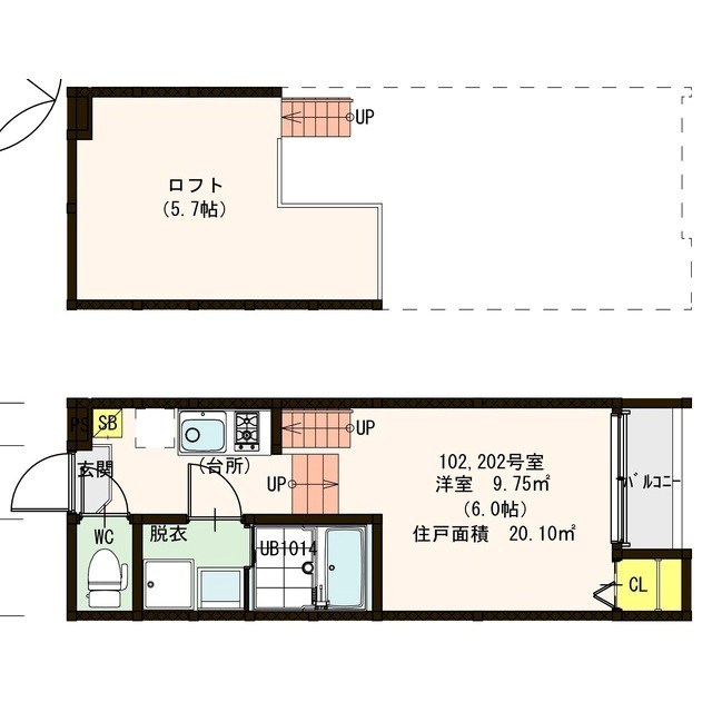 サニーハイツ南川町 間取り