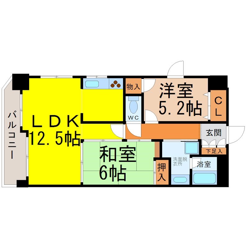 アピエス露橋 間取り