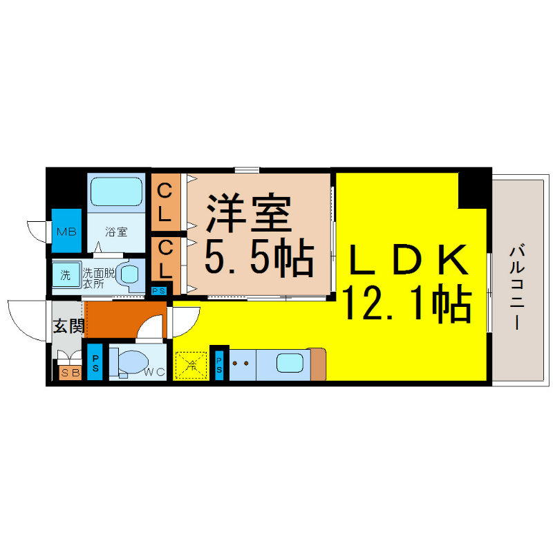Ｗｉｓｔｅｒｉａ（ウィステリア） 間取り