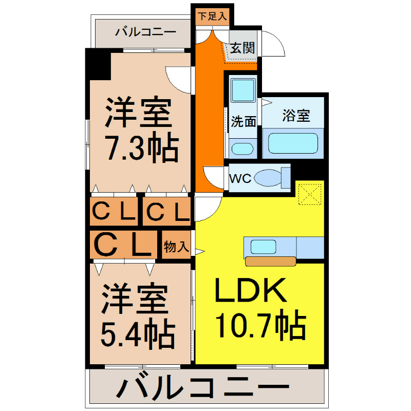キャトルセゾン代官町 間取り