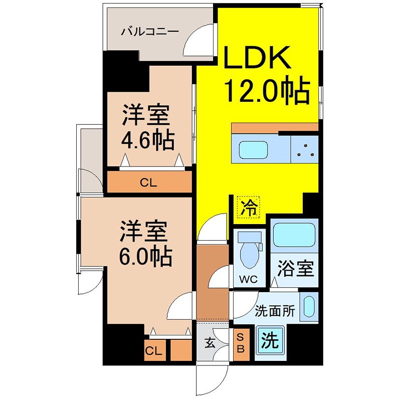 S-RESIDENCE高岳clarity 間取り