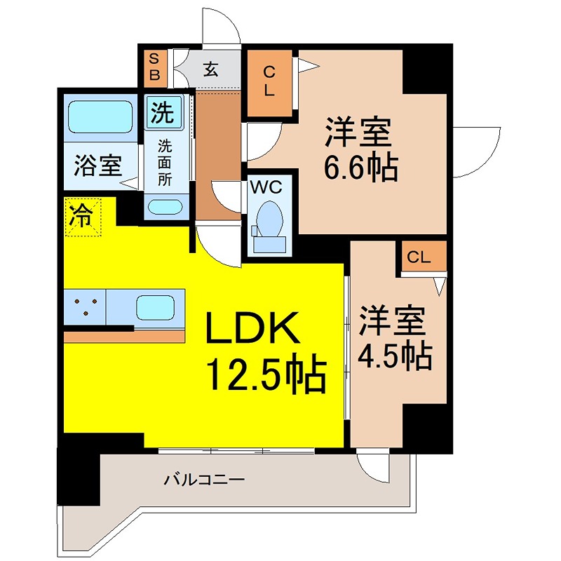 S-RESIDENCE高岳clarity 間取り