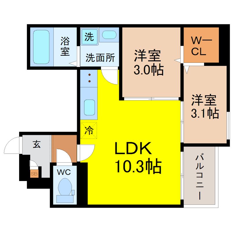 REGALEST伝馬町南 間取り