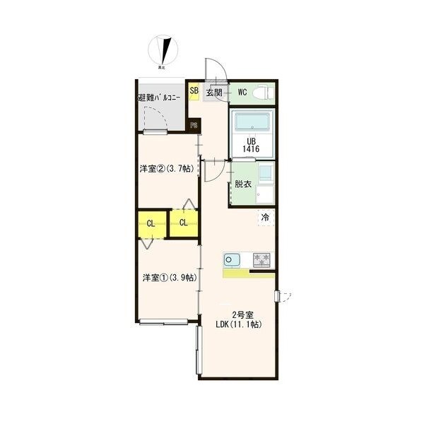 （仮称）菊園町四丁目コーポ 間取り