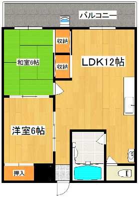 大産西新ビル 206号室 間取り