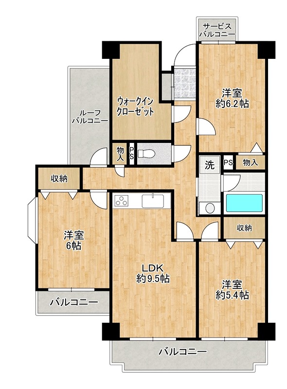 葵コーポ蕨Ⅲ 間取り