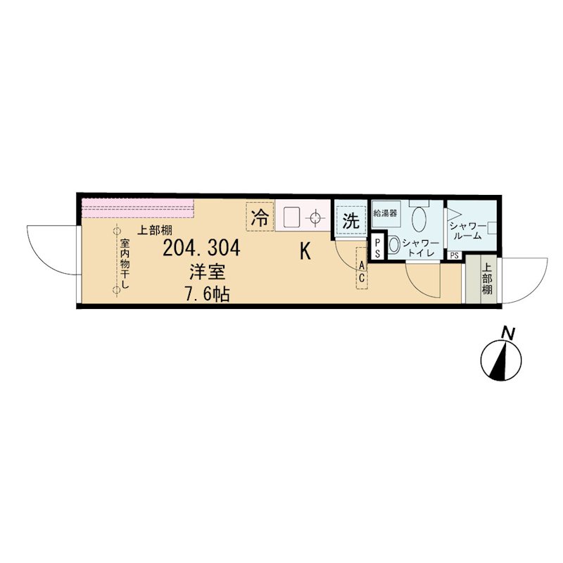 COCOFLAT北千住North 間取り