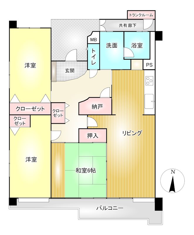 T-one MIYAHARA 　West B 間取り