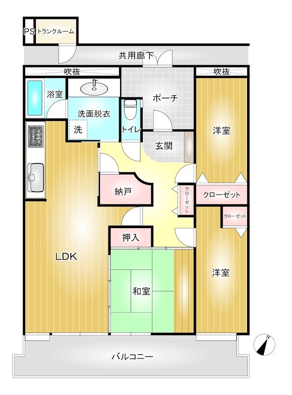 T-one MIYAHARA 　West B 間取り