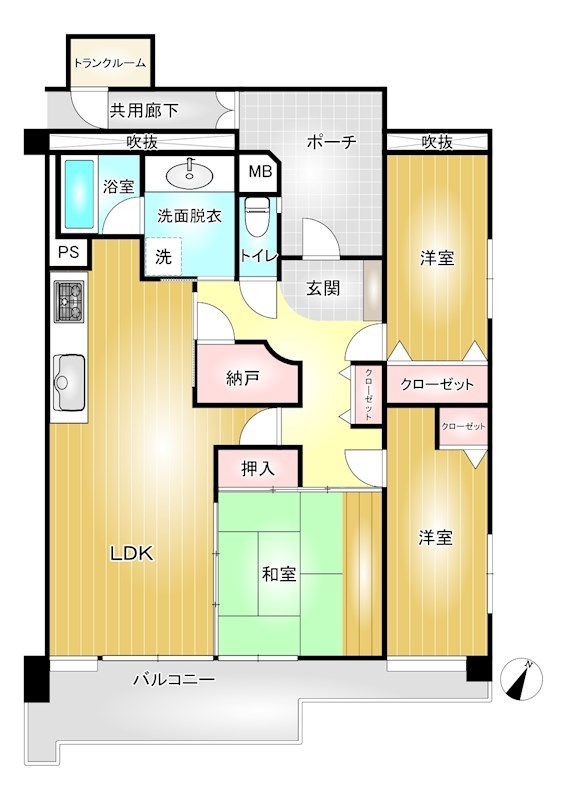 T-one MIYAHARA　West　B 間取り