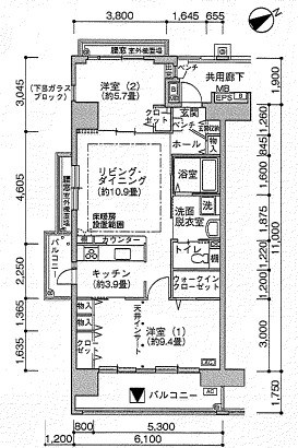 国領家族寮（ライフタウン国領） 間取り