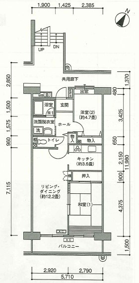 大口家族寮（コンフォール西寺尾） 間取り