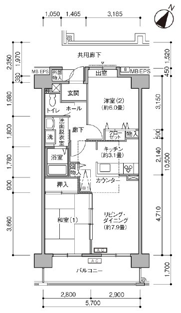 経堂家族寮（フレール西経堂） 間取り