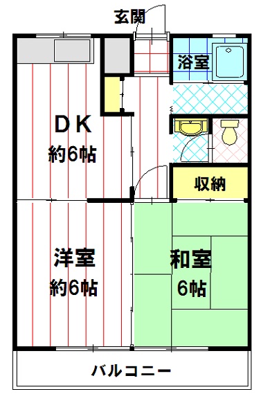 こかめハイツ 間取り