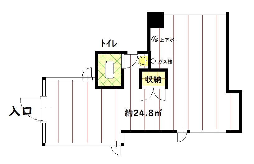 コーポ原　1階貸店舗 間取り