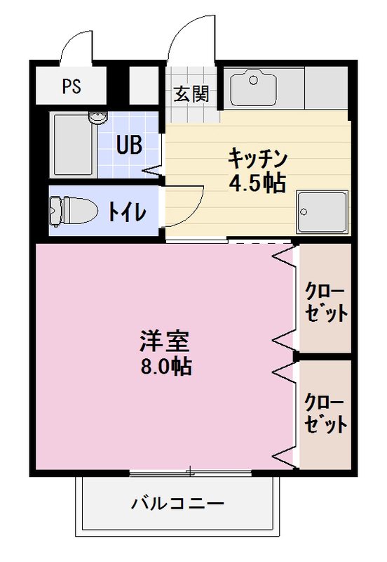 ストーク稲葉　B棟 間取り