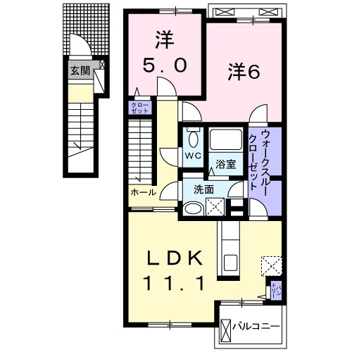 ベル　ソレイユ　Ａ 間取り