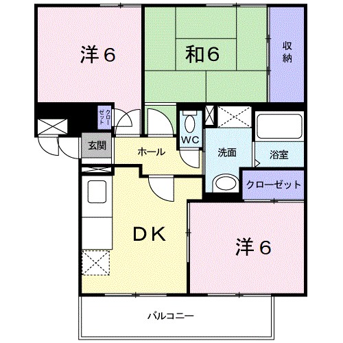 ツイン・コート　Ｂ 間取り